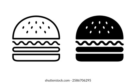 Burger icon vector. burger sign and symbol. hamburger