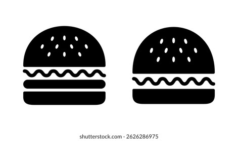 Burger icon vector. burger sign and symbol. hamburger