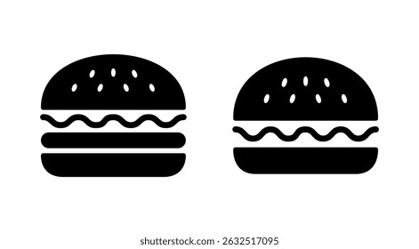 Icono de la hamburguesa. Vector de la hamburguesa. símbolo de la hamburguesa