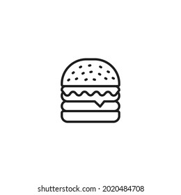Vector de icono de la hamburguesa, vector de signo de la hamburguesa