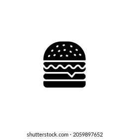 Burger icon vector, Burger sign vector for web site Computer and mobile app