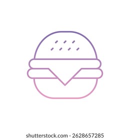 Ícone de hambúrguer vetor ilustração de stock