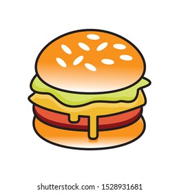 burger icon vector symbol template