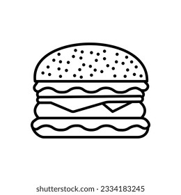 Burger icon vector for web, computer and mobile app
