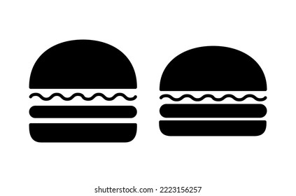 Burger icon vector for web and mobile app. burger sign and symbol. hamburger