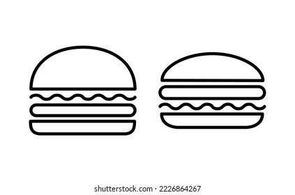 Burger icon vector for web and mobile app. burger sign and symbol. hamburger