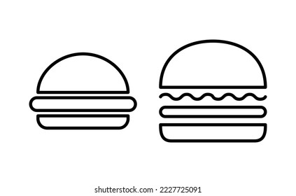 Burger icon vector for web and mobile app. burger sign and symbol. hamburger