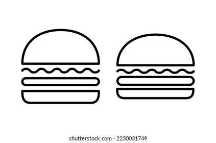 Burger icon vector for web and mobile app. burger sign and symbol. hamburger