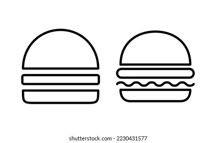 Burger icon vector for web and mobile app. burger sign and symbol. hamburger
