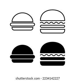 Burger icon vector for web and mobile app. burger sign and symbol. hamburger