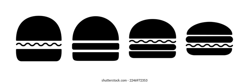 Burger icon vector for web and mobile app. burger sign and symbol. hamburger