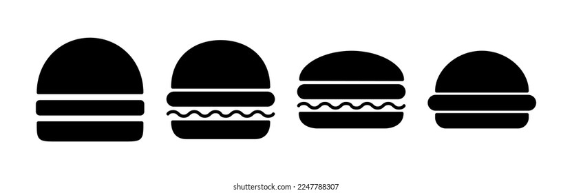Burger icon vector for web and mobile app. burger sign and symbol. hamburger