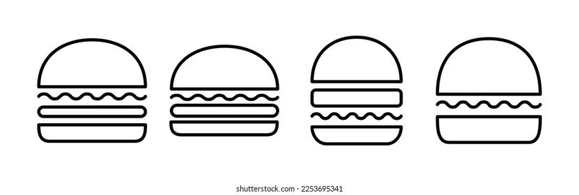Burger icon vector for web and mobile app. burger sign and symbol. hamburger