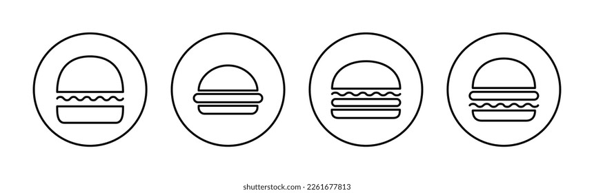 Burger icon vector for web and mobile app. burger sign and symbol. hamburger