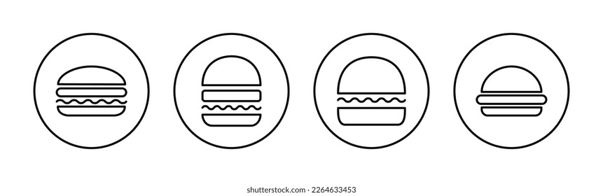 Burger icon vector for web and mobile app. burger sign and symbol. hamburger