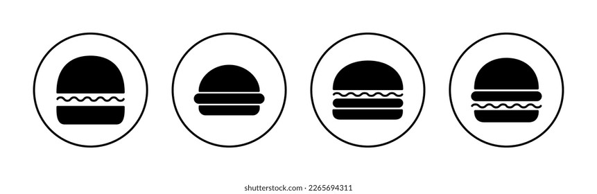 Burger icon vector for web and mobile app. burger sign and symbol. hamburger