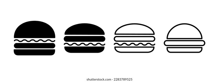 Burger icon vector for web and mobile app. burger sign and symbol. hamburger