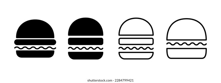 Burger icon vector for web and mobile app. burger sign and symbol. hamburger