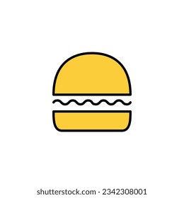 Burger icon vector for web and mobile app. burger sign and symbol. hamburger