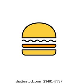 Burger icon vector for web and mobile app. burger sign and symbol. hamburger