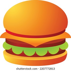 Burger Icon Vector Without Background