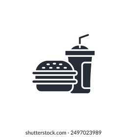 burger icon. vector.Editable stroke.linear style sign for use web design,logo.Symbol illustration.