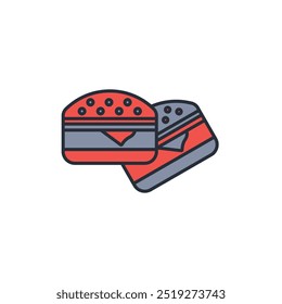 Icono de la hamburguesa. Vector. Trazo editable. signo de estilo lineal para uso Diseño web, logotipo. Ilustración de símbolo.