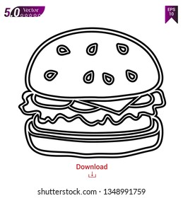 burger icon vector.illustration