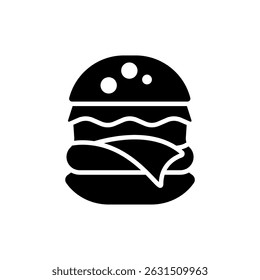 burger icons isolated on White Background. Flat style design
