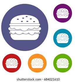 Burger icons set