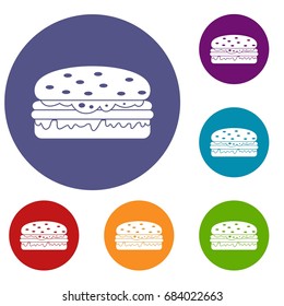Burger icons set