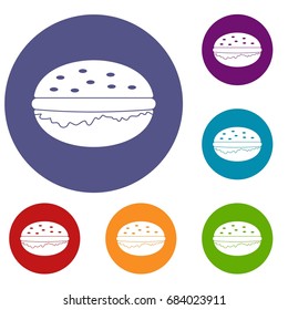Burger icons set