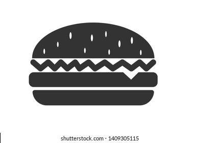 burger icons vector black and white cheeseburger isolated on white background vector illustration