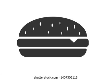 burger icons vector black and white cheeseburger isolated on white background vector illustration