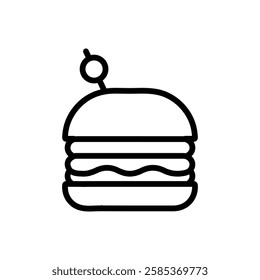 burger iconVector illustration in black