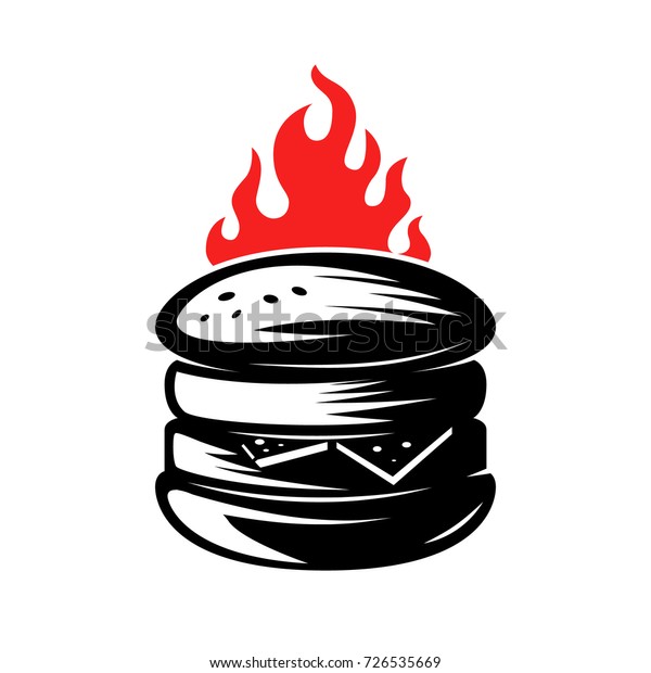 Стоковая векторная графика «Burger Illustration On White Background