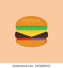 Burger illustration. Suitable for logo, icon, display picture, etc.
