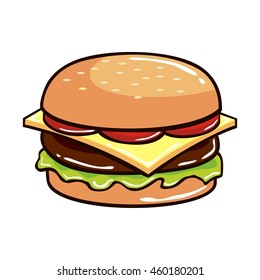 Burger illustration vector