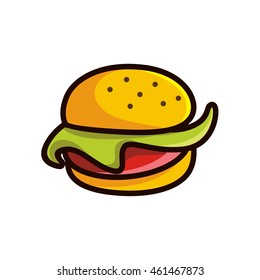 Burger illustration vector
