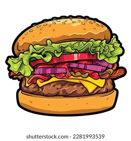 burger illustration - vector file
