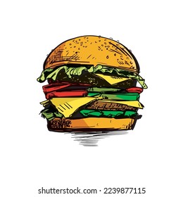 Burger Illustration Vector Food Designs