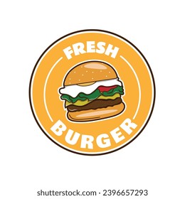 burger illustration for your restaurant or shop