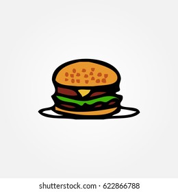 burger ilustration vector 
