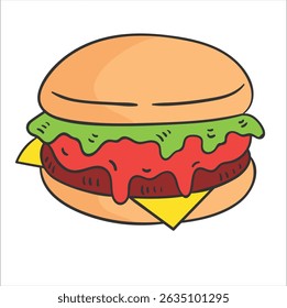 Clip de Imagen de hamburguesa arte imprimible
