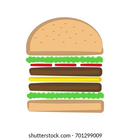 Burger Ingedients Vector Illustration