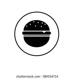 Burger isolated on a white background. Vector illustration