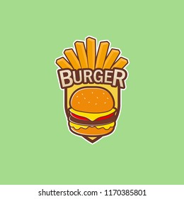 Burger Junk Food Logo