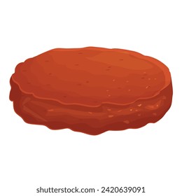 Vector de caricatura de icono de salsa de ketchup para hamburguesas. Patty de la comida. Jamón de almuerzo