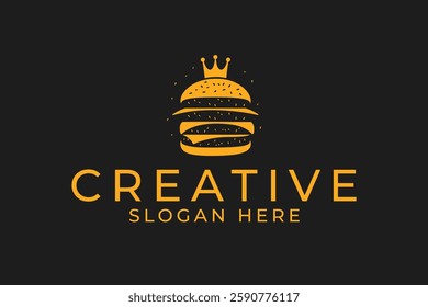 burger king crown logo design vector sublimation