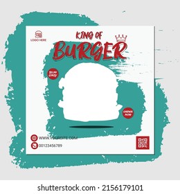 Burger king special food template design